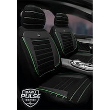 Opel Corsa D Kasa Hb 2007-2014 Uyumlu Tegin Pulse Serisi Raşel Siyah Yeşil Koltuk Kılıfı