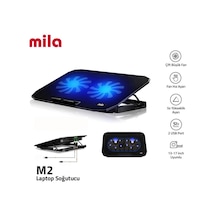Classone Mila Serisi - M2 - 13-17 İnch - Mavi Led,2 Fan,2 Usb Gaming Notebook Soğutucu Standı