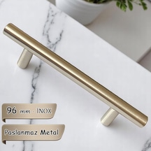 Boy Kulp İnox 96 Mm Kulp Mobilya Mutfak Dolabı Çekmece Dolap Kapak Kulpu Kulbu Metal Kulpları Bej