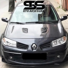 Renault Megane 2 Uyumlu Piano Black Kaput Üstü Havalandırma Izgarası (01) (Sts Oto Aksesuar)