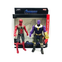 Avengers Spiderman & Thanos 2'Li Figür Işıklı Oyuncak Seti Örümcek Adam Thanos Karakter