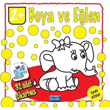 Boya ve Eğlen - Sarı Kitap - 32 Adet Çıkartma- Parıltı Yayınları