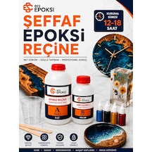 Süper Şeffaf Epoksi Reçine 1,5 Kg Kristal Şeffaf Döküm Reçinesi Takı Sehpa Hobi Epoksi Reçine Seti