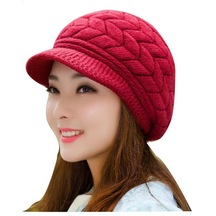 Ww Kış Modası Outdoor Sıcak Şapka - Kırmızı