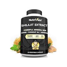 Nutrivein Premium Himalayan Shilajit With Irish Sea Moss Tongkat Ali Ashwa/gandha 1500 Mg - 60 Caps