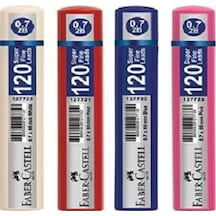 Faber Min Grip Süper Fine 2B 120'li 60 MM 0.7 Kırmızı 12 Tüp