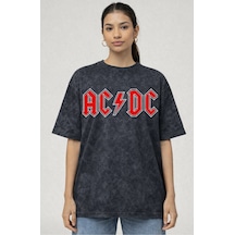 Ac Dc I Wanna Rock And Roll Müzik Grubu Sırt Baskılı Unisex Overs Siyah