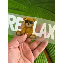 Ütü İle Yapışan Relax Yazılı Transfer Baskı Arma 14x6 Cm