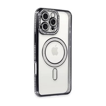 Newface Apple İphone 16 Pro Max Kılıf Joke Simli Magneticsafe Kılıf - Gri