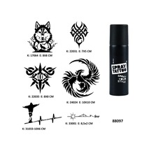 Vahşi Modeler Spray Tattoo Geçici Dövme Seti Dark Siyah Sprey