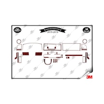 Volkswagen Transporter T7 2015-2019 Torpido Konsol Trim Göğüs Maun Kaplama Set 38 Parça Maun Renk