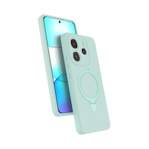 Xiaomi Redmi Note 14 4g Regal Magsafe Standlı Kapak - Su Yeşili 0.2M-Çok Renkli