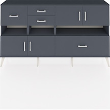 Arges Konsol 5 Raflı 4 Çekmeceli 4 Kapaklı 176x30x99 Antrasit-antrasit Antrasit - Antrasit