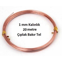 Bakır Tel 20 Metre - 1Mm Çap Kaplamasız