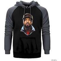 Ice Cube Gri Reglan Kol Kapşonlu Sweatshirt Gri