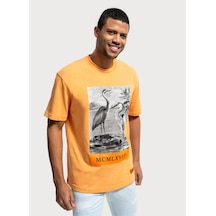 Loose Fit Erkek Tshirt K.kol Aprıcot
