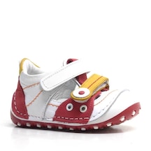 Hapshoe Hakiki Deri Sarı Kırmızı Bebek Taraftar Ilk Adım Ayakkabı