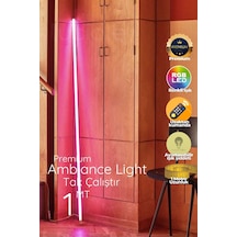 Rgb Led Strip Tube Light Lambader Uzaktan Kumandalı Işık Lamba Ampül Aydınlatma Renkli Animasyonlu5