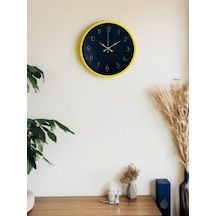 36 Cm Sarı Şık Duvar Saati Diğer