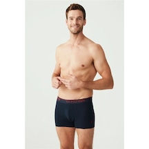 U.S. Polo Assn. U.s. Polo Assn 80097 Erkek Boxer 3'lü Paket Siyahantrasitlacivert