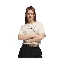 Puma Essential Graphic Animal Kadın Bej Günlük Stil T-shirt 69182187
