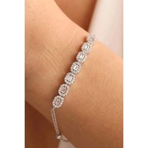 Çgk Çiğdem Gürel Kuyumculuk 14 Ayar Beyaz Baget Suyolu Altın Bileklik Çok Renkli