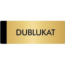 Metal Yönlendirme Levhası, Departman Kapı Isimliği Dublukat 5x20 Cm Altın Renk