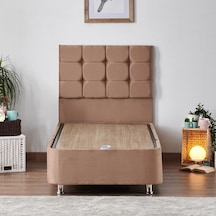 Nironyatak Niron Rama Baza Ve Başlık Seti 100 x 200 CM Cm Tek Kişilik Sütlü Kahve