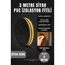 Siyah Kapı Ve Pencere Soğuk İzolasyon Bandı Fitili Kendinden Yapışkanlı Kauçuk Yalıtım Bant 3 Metre