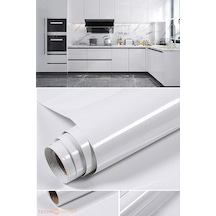TechnoSmart 60x500cm Beyaz Simli Kendinden Yapışkanlı Parlak Duva