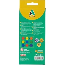 Adel, 12 Renk, 24 Mm Tablet, Canlı Ve Parlak Renkler, Fırça İçerir