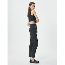 Koton Trousers-siyah Çizgili Siyah