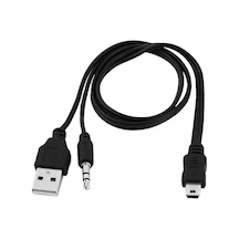 5 Pin Mini Usb Aux Stereo 3.5Mm To Usb Ses Bombası Bluetooth Spea