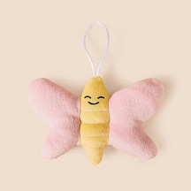 Soft Kelebek Figürlü Yumuşak Süs - Pembe - 16x12 Cm Çok Renkli