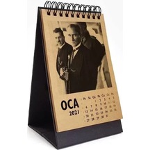 Atatürk Fotoğraflı 2027 Masa Takvimi - Dikey Siyah Kraft