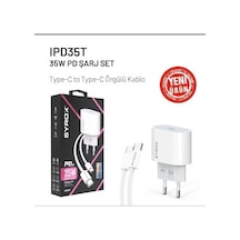 Redmi 9 Uyumlu Ipd35t 35w Type-c To Type-c Hızlı Şarj Ve Data Kablosu