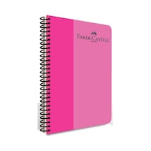 Faber Castell Pp Kpk Bicolor Spiralli Defter 120 Yp Kareli 5075 000134-pembe