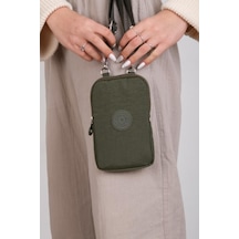 Baginn Klinkır Kumaş Mini Çapraz Askılı Kadın Cep Telefonu Çantası Mini Cüzdan Çanta 20 10 Cm Su İtici Yeşil