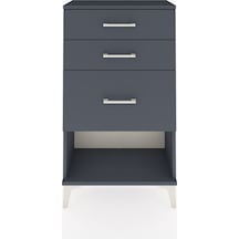 Arges Komodin 3 Çekmeceli 60x30x106 Antrasit-antrasit Antrasit