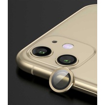 Noktaks - iPhone Uyumlu 12 - Kamera Lens Koruyucu Cl-07 - Gold