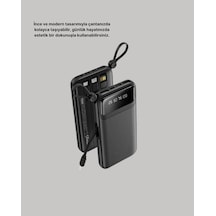 Güvenlik Korumalı 20.000 Mah Powerbank Fenerli 4 Çıkışlı Çok Renkli