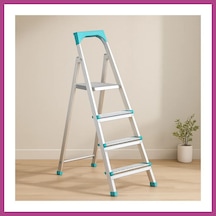 Gees Global 3+1 Basamaklı Metal Merdiven 82 Cm 120 Kg Gbzs