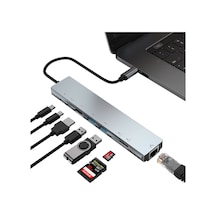 Ethernet Usb Type-C Hub Hdmı Girişili Apple Uyumlu MacBook Air Pro Çevirici