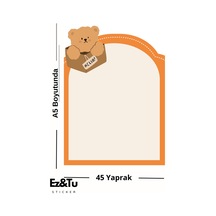 Ayıcık Temalı A5 Not Defteri 45 Yaprak Cute Serisi Çok Renkli