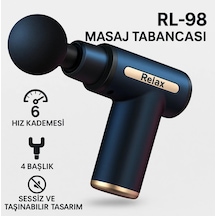 Relax 6 Kademeli Boyun Bel Sırt Bacak Ayak Mini Masaj Tabancası - Siyah