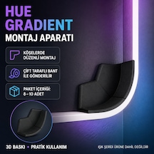 Tv Kenarı Led Şerit Kablo Tutucu Klips - Hue Gradient Uyumlu
