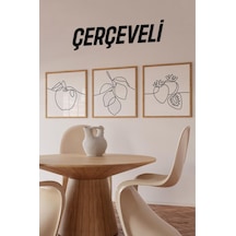 Ahşap Çerçeveli Mdf Kare Tablo Seti Mutfak Için 32 X 32 Çerçeveli Kr4049