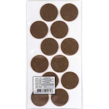 Yapışkanlı Masa Sandalye Keçesi Zemin Koruyucu Keçe Yuvarlak 1 Paket 40 Mm Kahverengi