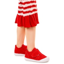 Kiko Kids Daffy Cırtlı Kız Bebek İlk Adım Panduf Ayakkabı Kırmızı