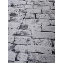 3 Boyutlu Beyaz Taş Desenli Hava Alabilen Silinebilir Duvar Kağıdı 5 M² Diğer